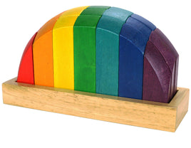 Bausteine- Set "Regenbogen" 22-teilig in Regenbogenform und -farbe