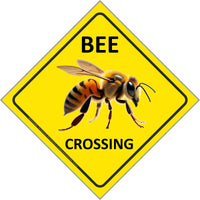 Bee Crossing Schild mit Biene