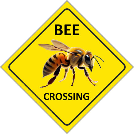 Bee Crossing Schild mit Biene
