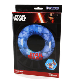 Bestway Kinder Schwimmring Disney Star Wars, blauer Ring mit roter "Star Wars"Aufschrift
