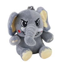 Sammelfiguren Plüschtier mit Schlüsselanhänger Zootiere im Käfig - Elefant