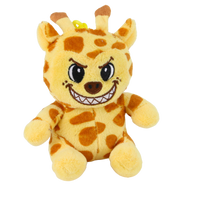Sammelfiguren Plüschtier mit Schlüsselanhänger Zootiere im Käfig - Giraffe