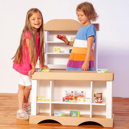 Calashop- bemalbarer Kaufmannsladen mit Theke und Regal für Kinder