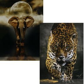 Clementoni Wildlife Animals Puzzle 1000 Teile,  Elefant & Jaguar