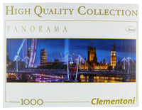 Clementoni Breitformat Panorama Puzzle 1000 Teile Städte London Skylines bei Nacht