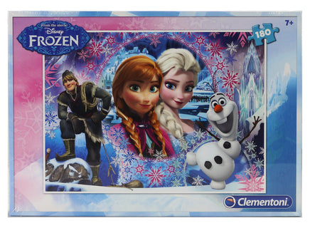 Clementoni Kinderpuzzle Disney 100 - 180 Teile, Eiskönigin Elsa&Anna mit Olaf und Kristoff