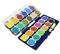 Deckfarbkasten 12 / 24 Stück mit Deckweiß, Variante 24 Farben