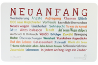 Dekor Frühstücksbrettchen mit Spruch Neuanfang