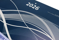 Der blaue 4-Monatskalender Kompakt 2026  mit Aufhängelochung