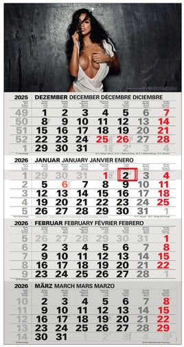 Erotischer 4-Monatskalender Kompakt 2026