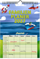 Familienplaner 2027 mit 5 Spalten und Motiv