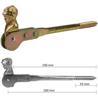 Fensterladenhalter mit Kopf 200mm lang Maße