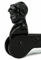 Fensterladenhalter mit Kopf schwarz 130mm Detail Kopf