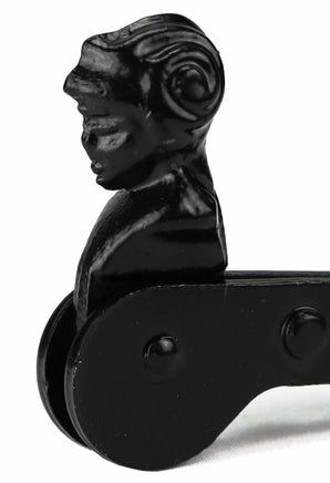 Fensterladenhalter mit Kopf schwarz 130mm Detail Kopf