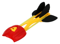 Finger Rocket- Gummi Schleuder Rakete, roter Kopf mit gelben Stiel