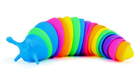 Flexible "Fidget Slug" Raupe bunt 18cm, Beispielabbildung gewölbt