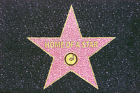 Fußmatte mit lustigem Spruch "Home of a Star" mit rosa Stern