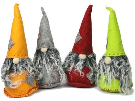Glückswichtel in 13- 28 cm Größe, Variante Set groß bestehend aus folgenden Farben: grün,grau,rot,orange
