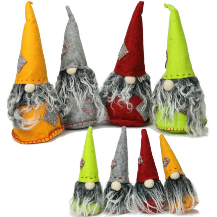 Glückswichtel in 13- 28 cm Größe, verschiedene Farben: orange,grau,rot,grün