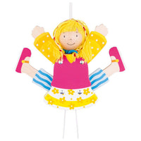 Goki Hampelfigur "Mädchen" aus Holz 53044 hüpfend