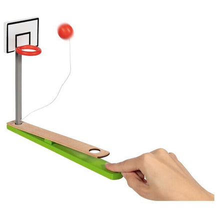 Goki Tischbasketball aus Holz 53791 Ball hüpft