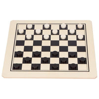 Goki XXL Dame Mühle Spiel 2-seitig aus Holz, Beispiel Dame
