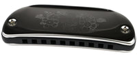 Goki Mundharmonika mit Tier-Gravur 11 cm Draufsicht