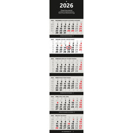 Großer 6-Monatskalender 2026 schwarz