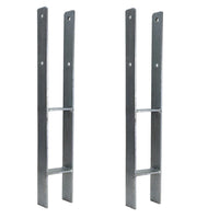 H-Anker 91x 600 mm feuerverzinkt für 9cm Pfosten, 2 Stück