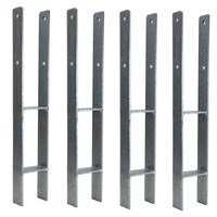 H-Anker 91x 600 mm feuerverzinkt für 9cm Pfosten, 4 Stück