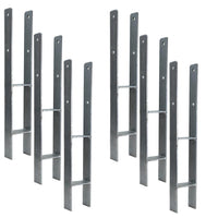 H-Anker 91x 600 mm feuerverzinkt für 9cm Pfosten, 6 Stück