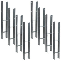 H-Anker 91x 600 mm feuerverzinkt für 9cm Pfosten, 8 Stück