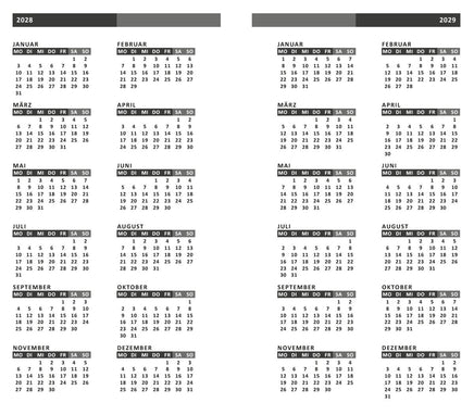Handwerkerkalender 2027 mit Jahresübersichten 2028 und 2029