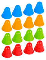 Idena Spielteppich "XXL Ludo" 130x93cm, Spielfiguren in Hellblau, Orange, Hellgrün, Rot