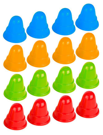 Idena Spielteppich "XXL Ludo" 130x93cm, Spielfiguren in Hellblau, Orange, Hellgrün, Rot