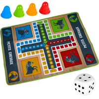 Idena Spielteppich "XXL Ludo" 130x93cm mit Schaumstoffwürfel und Figuren