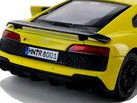 Kinsmart Modellauto Audi R8 V10 - 13cm, Rückansicht mit Spoiler, Gelb