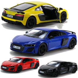 Kinsmart Modellauto Audi R8 V10 - 13cm, verschiedene Farbvarianten: Gelb, Blau, Rot, Schwarz