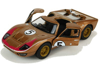 Kinsmart Modellauto Ford GT40 MKII 13cm, goldfarbige Felgen, mit Startziffer 5 versehen, Farbvariante: Braun
