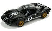 Kinsmart Modellauto Ford GT40 MKII 13cm, goldfarbige Felgen, mit Startziffer 2versehen, Farbvariante: Schwarz
