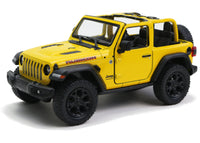 Kinsmart Modellauto Jeep Wrangler 13cm gelb, Seitenansicht