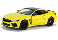 Kinsmart Modellauto BMW M8 Competition Coupé 13cm, mit schwarzen Felgen + Dach, Farbvariante: Gelb