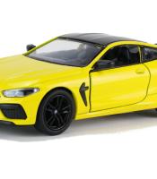 Kinsmart Modellauto BMW M8 Competition Coupé 13cm, mit schwarzen Felgen + Dach, Farbvariante: Gelb