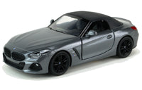Kinsmart Modellauto BMW Z4 Cabrio 13cm, mit schwarzen Felgen + Kühlergrill, Farbvariante: Grau mit Verdeck