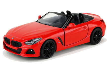 Kinsmart Modellauto BMW Z4 Cabrio 13cm, mit schwarzen Felgen + Kühlergrill, Farbvariante: Rot ohne Verdeck