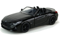 Kinsmart Modellauto BMW Z4 Cabrio 13cm, mit schwarzen Felgen + Kühlergrill, Farbvariante: Schwarz ohne Verdeck