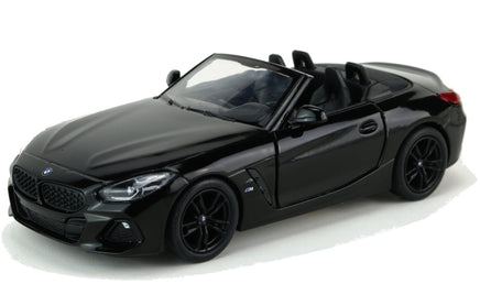 Kinsmart Modellauto BMW Z4 Cabrio 13cm, mit schwarzen Felgen + Kühlergrill, Farbvariante: Schwarz ohne Verdeck