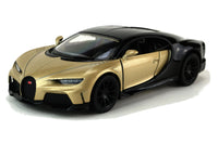 Kinsmart Modellauto Bugatti Chiron - 13cm, mit schwarzen Dach+Heck+Felgen, Farbvariante: Beige