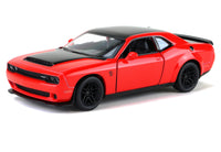 Kinsmart Modellauto Dodge Challenger SRT Demon 170 - 13cm, Motorhaube/Dach/Heckspoiler/Felgen schwarz abgesetzt, Farbvariante: Rot