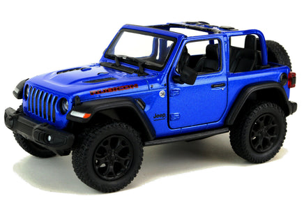 Kinsmart Modellauto Jeep Wrangler Rubicon 2018 offen 13cm- blau